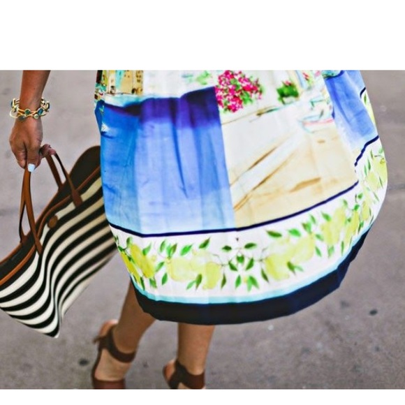 SOLD***Kate Spade 'Elza' Dress Capri Landscape Lemons! - Picture 8 of 9